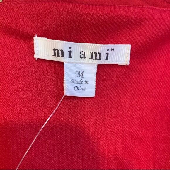 Francesca’s Miami Red Wide Leg Jumpsuit Size Medium - Picture 7 of 12